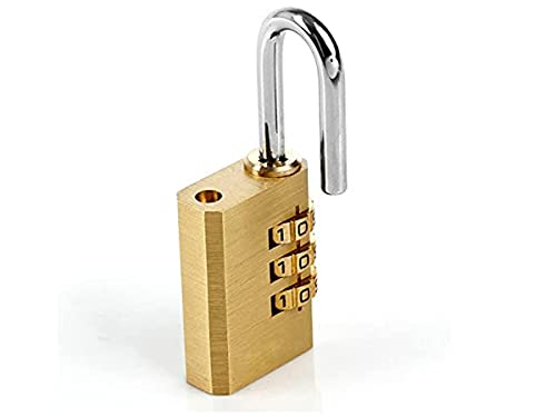LEDLUX Vorhängeschloss, Kombinationsschloss, TSA Vorhängeschloss für Koffer, kleines Ringschloss 20 mm (3 Cifre) von LEDLUX