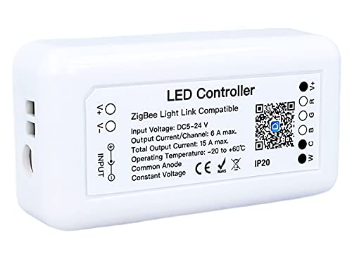 LEDLUX ZigBee Controller Led Dimmer 12V 24V Tuya App, für LED-Streifen, kompatibel mit Alexa Google Home Hue (2CH) von LEDLUX