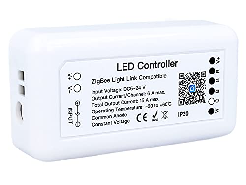 LEDLUX ZigBee Controller Led Dimmer 12V 24V Tuya App, für LED-Streifen, kompatibel mit Alexa Google Home Hue (4CH) von LEDLUX