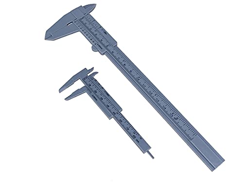 LEDLUX Messschieber aus Kunststoff, Set mit 2 Messschiebern, analog, 150 mm Standard + 80 mm klein von LEDLUX