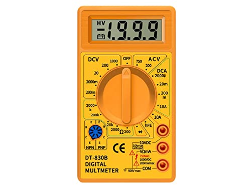 Mini Digital Multimeter, Universal Pocket Tester, Voltmeter Amperemeter Ohm Tester DT830B (120X68X22mm) von LEDLUX