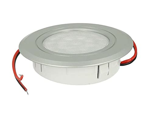 Mini LED Einbaustrahler Dimmbarer Touch Dimmer Ein Aus DC 12V 2,5W Rundes Loch 60mm (SILBER, 4500K) von LEDLUX