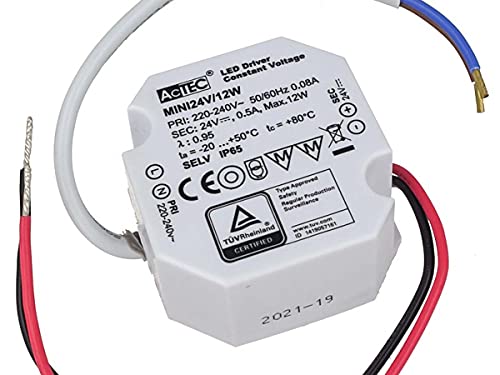 LEDLUX Mini Netzteil 24V 12W 0.5A Wasserdicht IP67 Trafo für LED Streifen von LEDLUX
