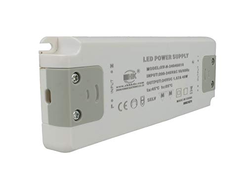 Netzteil Transformator CV 40 W 24 V 1,67 A Super Slim nur 19 mm Dicke (40 W 24 V) von LEDLUX