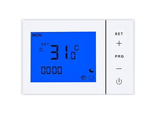 Thermostat mit Batterie, Chronothermostat, Unterputzdose 503, LCD-Display mit Hintergrundbeleuchtung, Touch-Tasten, Wochenprogramm von LEDLUX