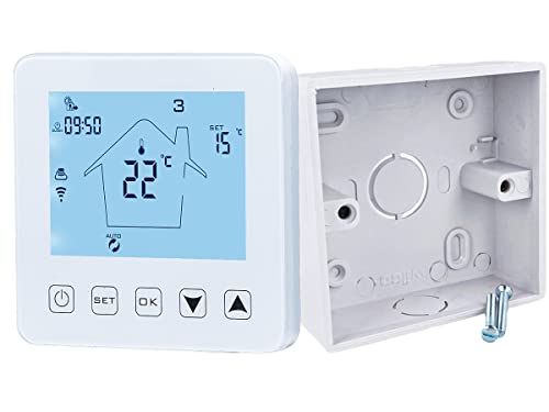 WiFi Thermostat, Boiler Thermostat, kompatibel mit Amazon Alexa, Tuya Smart Life App, inkl. Installationsbox von LEDLUX