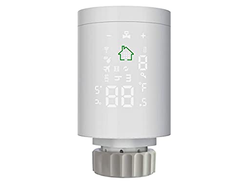 Zigbee Thermostat für Heizkörper, Heizkörper, LCD-Display am Körper, mit AA-Batterien, kompatibel mit Amazon Alexa und Google Home von LEDLUX