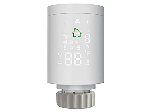 Zigbee, Heizkörperventil-Thermostat, LCD-Anzeige auf dem Gehäuse, Betrieb mit AA-Batterien, kompatibel mit Amazon Alexa und Google Home von LEDLUX