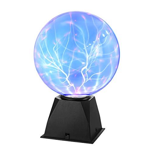 LEDMOMO Plasmaball Magische Plasmakugel Blau Licht Blitze Touch Sensitive Lampe 8 Zoll von LEDMOMO