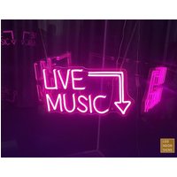 Live Musik Neon Schild, Party Neon, Studiolicht, Neon Licht Schild, Dj Schild, Led Schild, Studio, Aufnahmestudio, Jamming Room von LEDNeonSignsbyStu