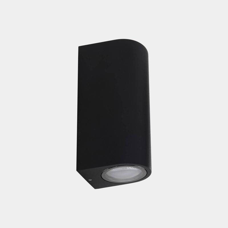 LEDS-C4 Außenwandlampe Eko Double, schwarz, Breite 7 cm, Alu von LEDS-C4