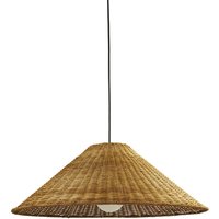 Caribe - Lámpara Colgante de Techo Ø600 E27 Negro Ratan Natural von LEDS-C4
