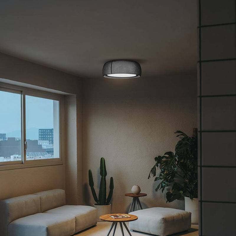 LEDS-C4 LED-Deckenlampe Gong, grau, 2.700 K, Ø 61,2 cm von LEDS-C4