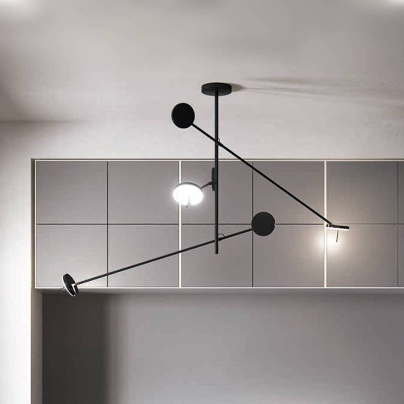 LEDS-C4 LED-Hängelampe Invisible Triplex RC, 3000 K, schwarz von LEDS-C4