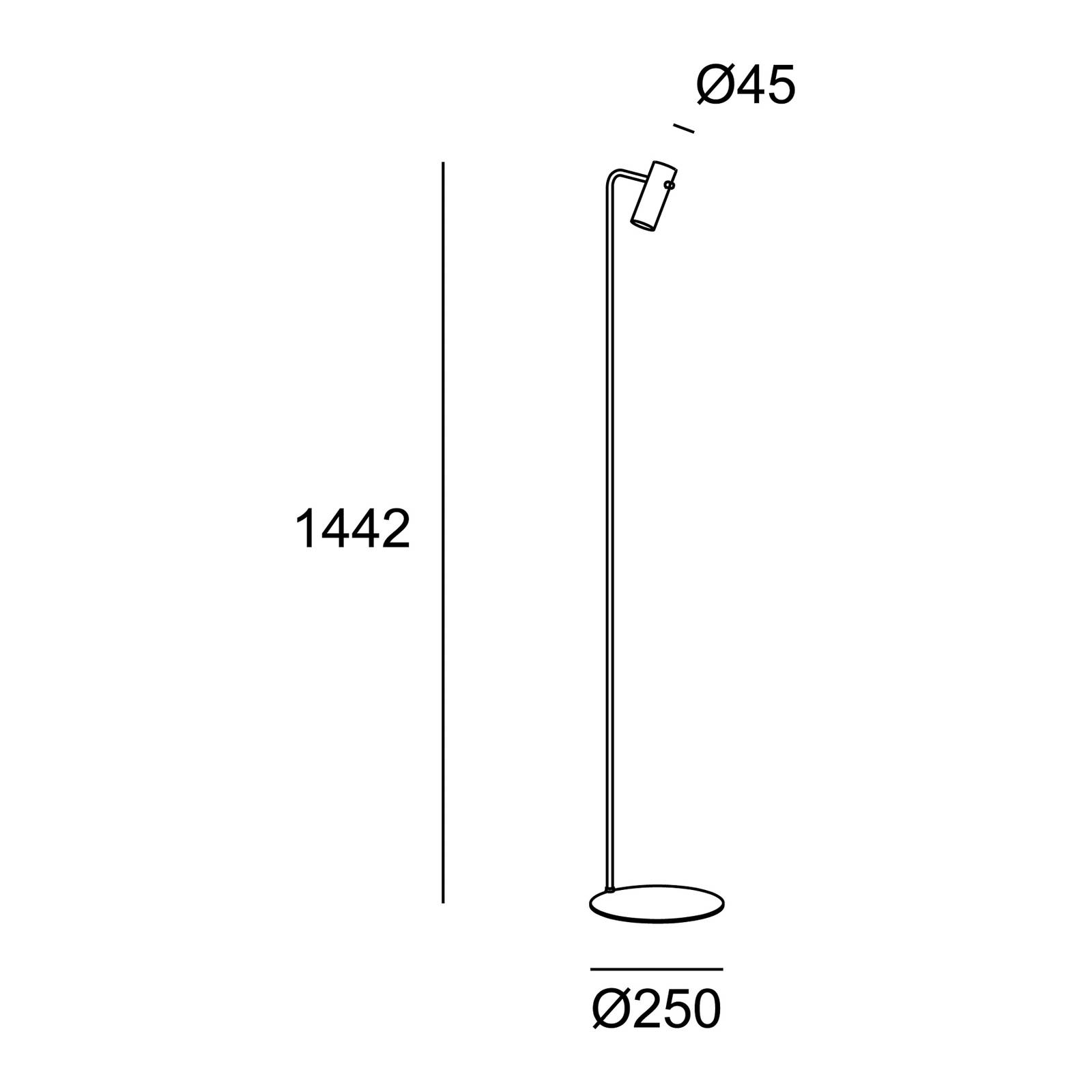 LEDS-C4 Nude Single Curved Stehlampe grau/schwarz von LEDS-C4