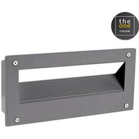 Leds C4 Micenas led Rechteckig Outdoor led Wandeinbauleuchte Grau, Matt IP65 5.5W 3000K Dimmbar von LEDS-C4