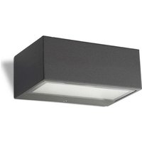 Leds-c4 - Nemesis Aluminium - 1 Licht Außenwandleuchte Urban grau IP44 von LEDS-C4