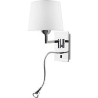 Leds-c4 - Oxford - led 2 Light Innenwandleuchte Chrom mit Lesung, E27 von LEDS-C4