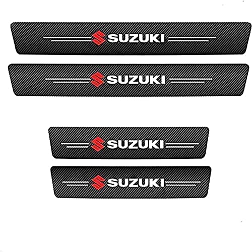LEDSIX 4 Stück Autoaufkleber Türschutz, für Suzuki Swift SX4 Pedal Schutz Schwellenaufkleber Anti-Scratch Türschweller Aufkleber Zubehör von LEDSIX
