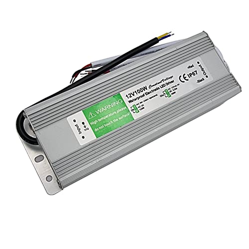 12V Transformator wasserdicht trafo 12v AC-DC Transformator 12V LED Trafo Netzteil Wasserdicht IP67 Strip 10W-350W (100W) von LEDSone