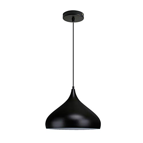 Hängelampe/Hängelampe, industriell, E27-Sockel, für Esszimmer, Hotel, Restaurant (schwarz) von LEDSone