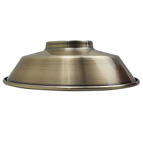 Industrielle Deckenleuchte, Lampenschirm, Retro, Küche, Deckenleuchte, Vintage, Metall, Loft, Bar, hängend, rustikal, Hängeleuchte, Lampenschirm (Messing grün) von LEDSone