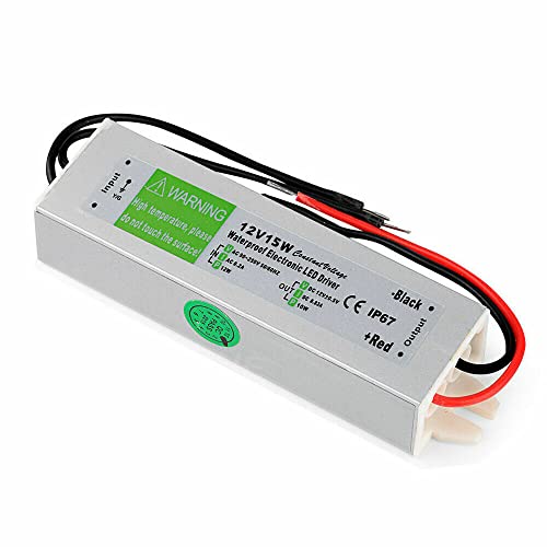 LEDSone 12V Transformator wasserdicht trafo 12v AC-DC Transformator 12V LED Trafo Netzteil Wasserdicht IP67 Strip 10W-350W (15W) von LEDSone