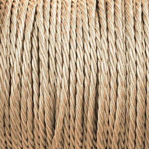 LEDSone Elektrischer Draht 3 Adrig Kabel, Verlängerungskabel verseilt Stromkabel 5 m, Elektrische Kabel Draht Leitung Gedreht Textilummanteltes Twisted Stoffkabel Stromkabel DIY,0,75mm² (Helles Gold) LEDSone Elektrischer Draht 3 Adrig Kabel, Verlängerungskabel verseilt Stromkabel 5 m, Elektrische Kabel Draht Leitung Gedreht Textilummanteltes Twisted Stoffkabel Stromkabel DIY,0,75mm² (Helles Gold) von LEDSone