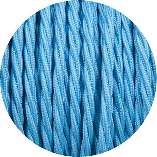 LEDSone 10 Meter 3-adriges, gedrehtes, geflochtenes Flexkabel aus Stoff, Vintage-Elektrokabel für industrielle Pendelleuchten oder andere Geräte von LEDSone