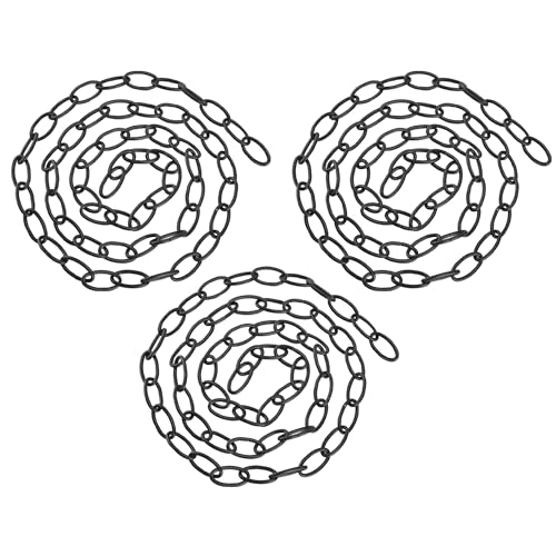LEDSone Heavy Duty Metal Chain for Vintage Chandelier Suspended Ceiling Pendant Hanging Lamps (Schwarz 3pk) von LEDSone