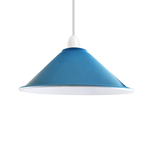 LEDSone Industrielle Deckenlampenschirme, Hängelampenschirm im Retro-Vintage-Stil für hängende Deckenleuchten (Blue) von LEDSone