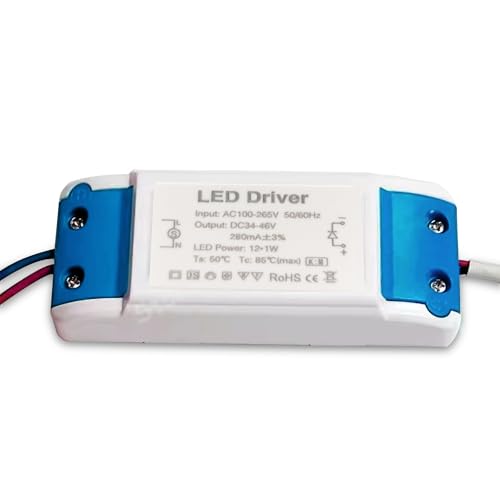 LEDSone Konstantstrom-LED-Treiber-Netzteil-Transformator, 12 W Adapter für LED-Streifen UK von LEDSone