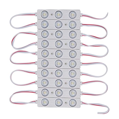LEDSone LED-Einspritzmodul weiß SMD IP65 wasserdichtes Dekolicht für Buchstabenschilder Werbeschilder mit Klebebandrückseite (W/Weiß, 10er-Packung) von LEDSone