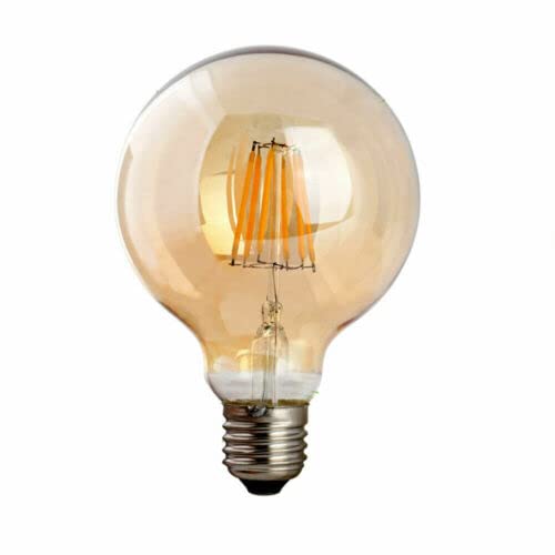LEDSone LED Glühbirne E27 Vintage Lampe - G95 Warmweiss Filament Leuchtmittel 2700K 8W Edison Retro Glühlampe Warmweiß Birne Glas Antike Energiesparlampe für Haus Hotel Café Bar von LEDSone