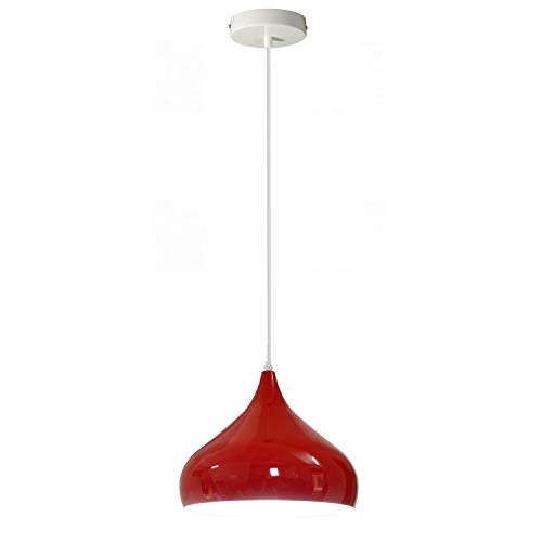 LEDSone Modern Kronleuchter Deckenlampen Hängelampe E27 Industrie Pendelleuchte Licht (Rot) von LEDSone