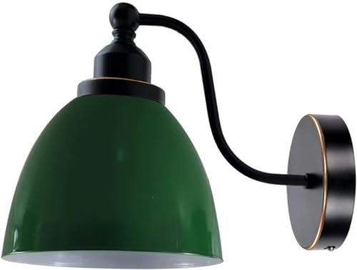 LEDSone Moderne Vintage Retro Industrie Schwanenhals Metallarm E27 Wandleuchte Wandleuchte Set Leuchte für Wohnzimmer Esszimmer Küche [Energieklasse A] (Blau) (Grün) von LEDSone