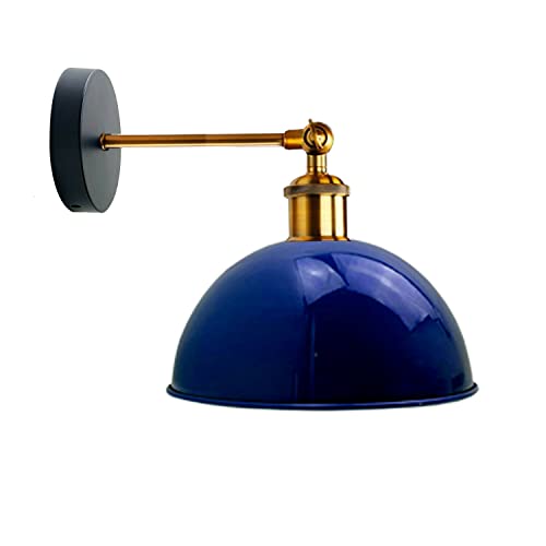 LEDSone Moderne Vintage Retro Industrielle Wandleuchte Wandlampe Lampenschirm E27 Perfekte Passform in Wohnzimmer Esszimmer Büro Küche Schlafzimmer [Energieklasse A] (NAVY BLAU) von LEDSone