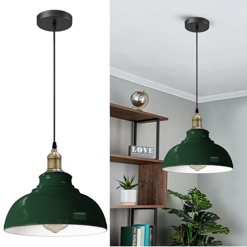 LEDSone Neue, leicht zu montierende Deckenleuchte im Kronleuchter-Stil mit modernem Pendelset (Grün, 1er-Pack) von LEDSone