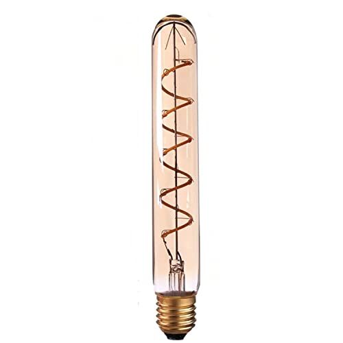 LEDSone Vintage Edison LED-Glühbirne, 4 W E27-Schraubbirne, Retro-LED-Spiralfilamentglas-Antiklampe für schönes Design (T185) [Energieklasse A] von LEDSone