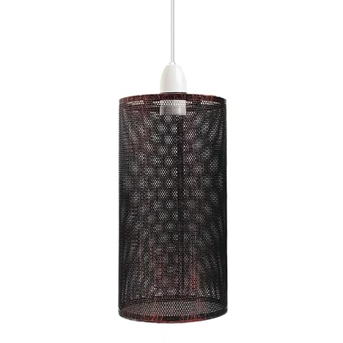 LEDSone Lampenschirm aus Metalldrahtkäfig, offener Stil, einfach anzubringen, Trommelschirm für Pendelleuchte für Flure von LEDSone