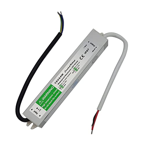 Ledsone LED Netzteil Trafo Wasserdicht IP67 in Aluminium Legierung Gehäuse für LED Streifen Beleuchtung DC12V 24W von LEDSone