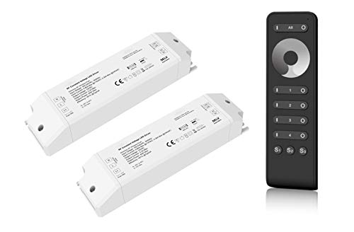 LEDUX 12V Funk-Netzteil 40W DC Konstantspannungs-Trafo, Dimmbar, Funk-Steuerung, CV Dimmable Wireless Driver (2x Netzteil + G-Fernbedienung) von LEDUX