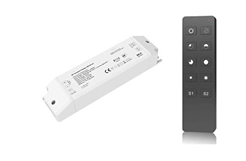 LEDUX 40W Funk-Netzteil 12V DC Niedervolt Trafo, Dimmbar mit Funk-Steuerung und Tastschalter (40W Netzteil + S-Fernbedien von LEDUX