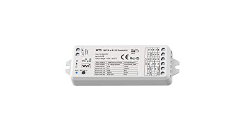 LEDUX WiFi + Funk LED Controller Multifunktions-Controller 12-24V für Dimmen, RGB, RGB+W, CCT, RGB+CCT, Wlan + 2.4G (5in1 Controller, Einzeln) von LEDUX