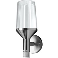 Ledvance - led Wandleuchte mit Sensor für E27 Leuchtmittel, Design Leuchte in Kelchoptik für Außen, Edelstahl, endura classic calice wall sensor E27 von LEDVANCE