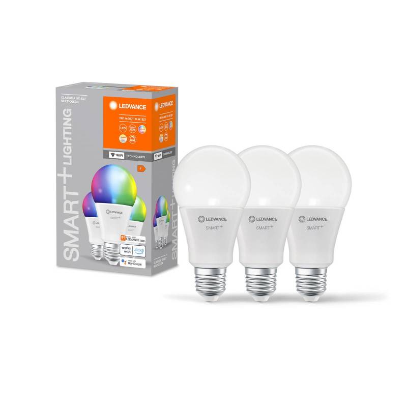 LEDVANCE SMART+ WiFi E27 14W Classic RGBW 3er-Set von LEDVANCE SMART+