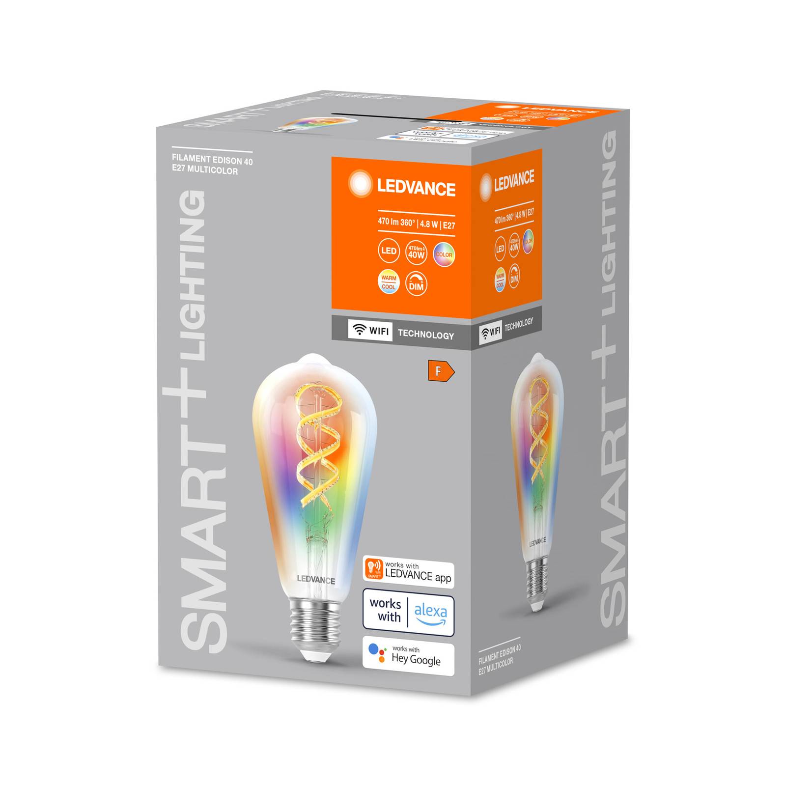 LEDVANCE SMART+ WiFi E27 4,8W Edison klar RGB CCT von LEDVANCE SMART+