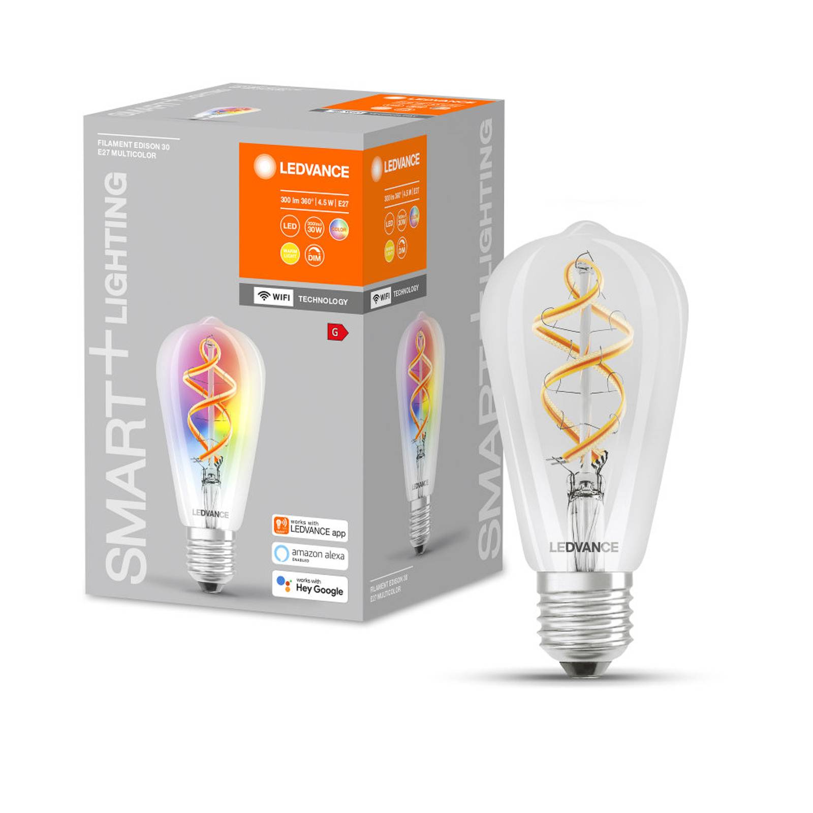 LEDVANCE SMART+ WiFi Filament Classic E27 4,5W 827 von LEDVANCE SMART+