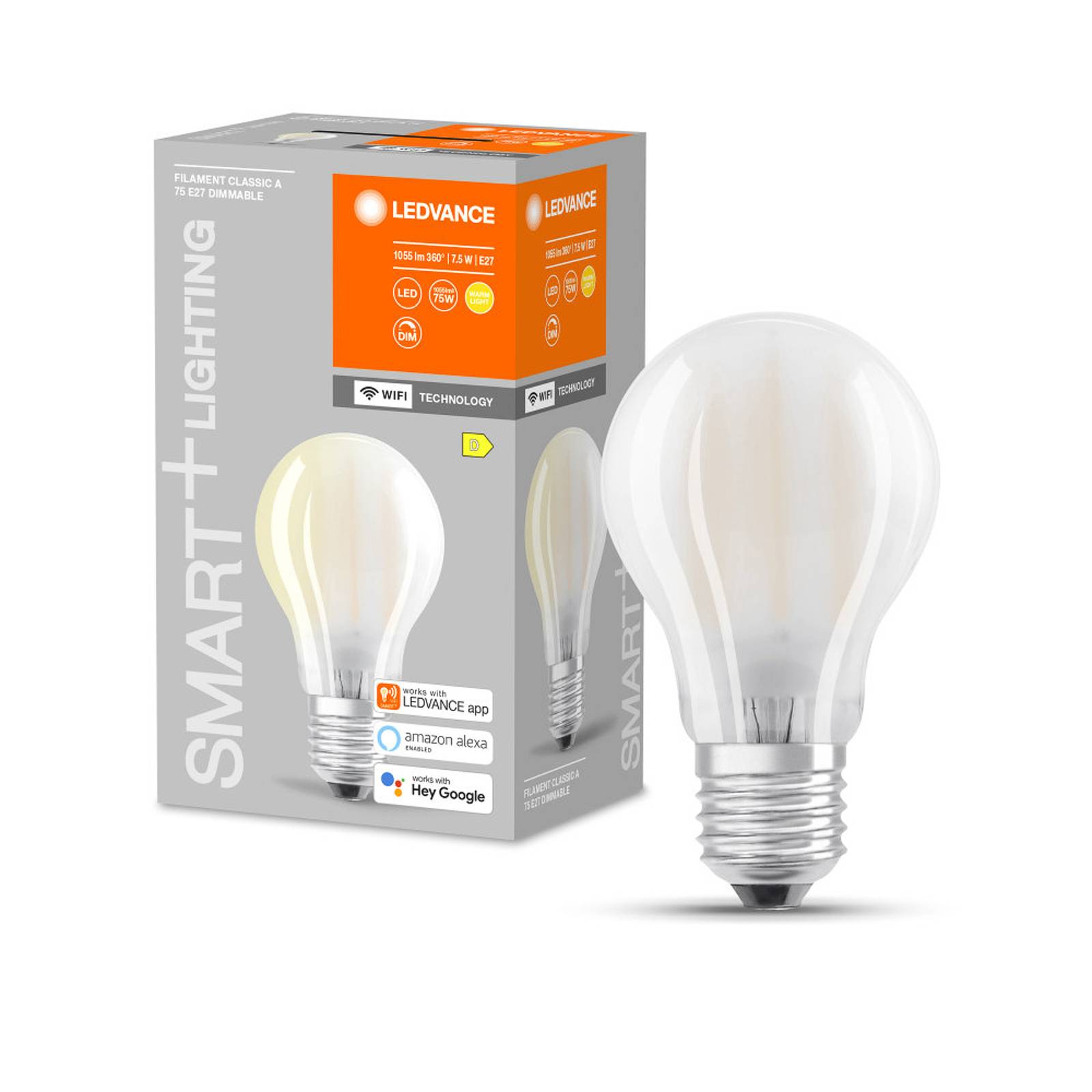 LEDVANCE SMART+ WiFi Filament Classic E27 7,5W 827 von LEDVANCE SMART+