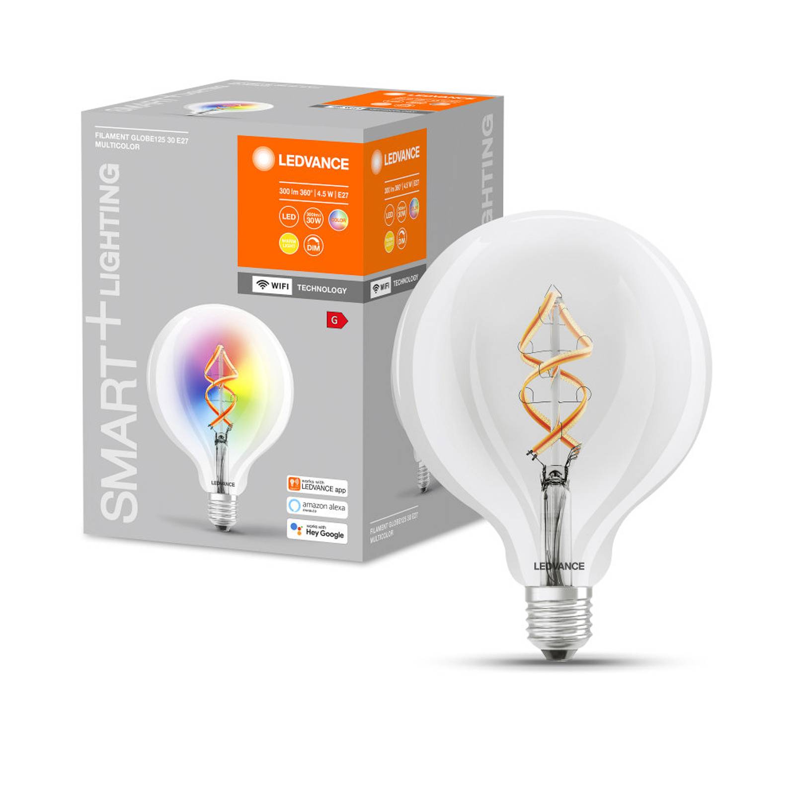 LEDVANCE SMART+ WiFi Filament Globe RGBW E27 4,5W von LEDVANCE SMART+